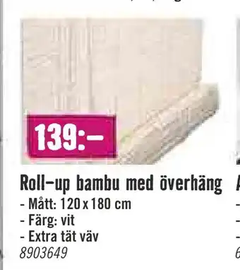 Hornbach Roll-up bambu med överhäng erbjuda