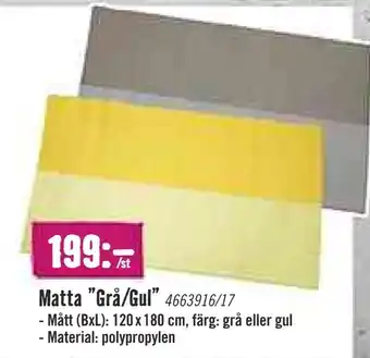 Matta "Grå/Gul"