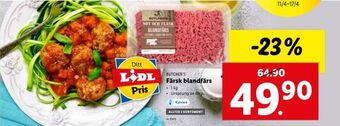 Lidl Färsk blandfärs erbjuda