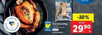 Lidl Färsk hel kyckling erbjuda