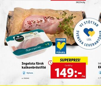 Lidl Ingelsta färsk kalkonbröstfilé erbjuda
