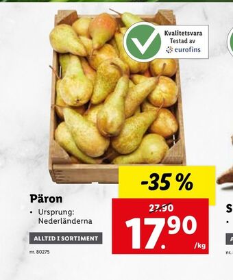 Lidl Päron erbjuda