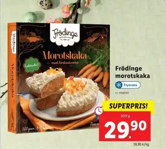 Lidl Frödinge morotskaka erbjuda