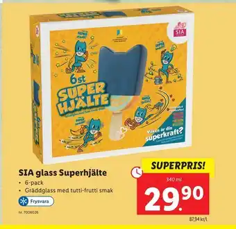 Lidl SIA glass Superhjälte erbjuda