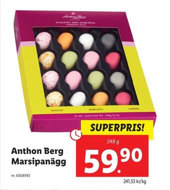 Lidl Anthon Berg Marsipanägg erbjuda