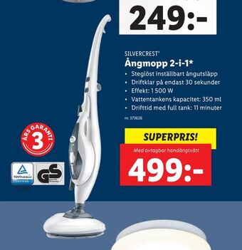 Lidl Ångmopp 2-i-1 erbjuda