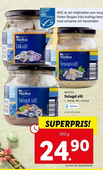 Lidl Inlagd sill erbjuda