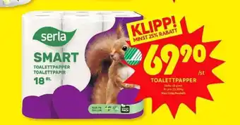 Serla toalettpapper 18-pack