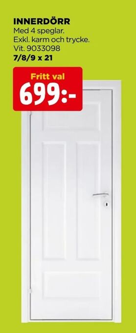 Jem&Fix Innerdörr erbjuda