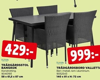 Jem&Fix Trädgårdsstol bangkok erbjuda