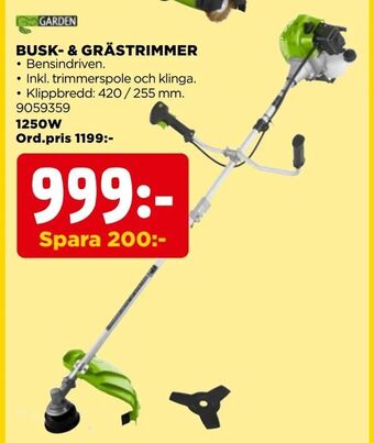 Jem&Fix Busk- & grästrimmer erbjuda