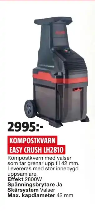 Bauhaus Kompostkvarn easy crush lh2810 erbjuda