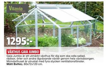 Bauhaus Växthus gaia jumbo erbjuda