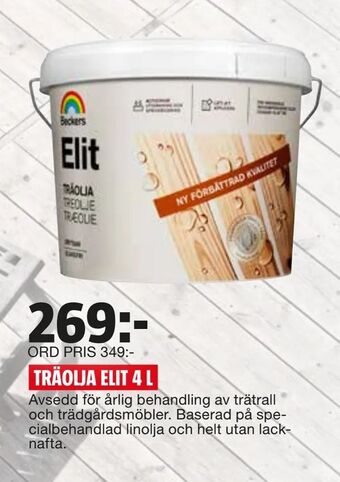Bauhaus Träolja elit 4 l erbjuda
