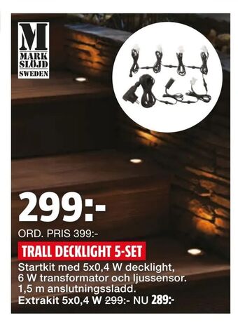 Bauhaus Trall decklight 5-set erbjuda