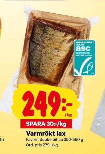 City Gross Varmrökt lax erbjuda