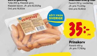 City Gross Prinskorv erbjuda