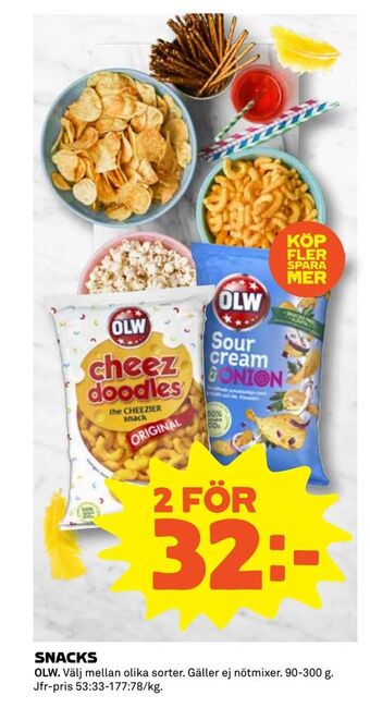 Coop Extra Snacks erbjuda
