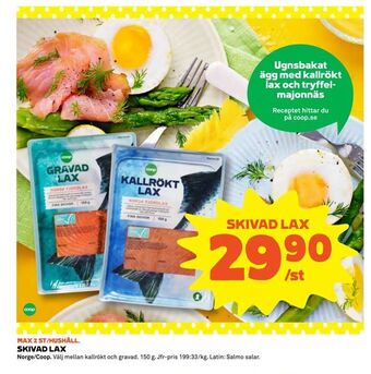 Coop Extra Skivad lax erbjuda