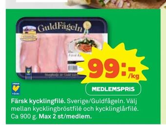 Coop Daglivs Färsk kycklingfilé erbjuda