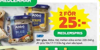 Coop Daglivs Sill i glas erbjuda