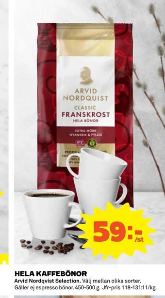 Coop Daglivs Hela kaffebönor erbjuda