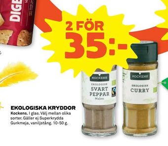 Stora Coop Ekologiska kryddor erbjuda
