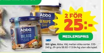Coop Sill i glas erbjuda