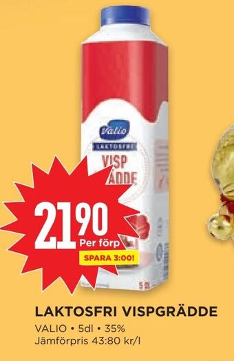 Willys Laktosfri vispgrädde erbjuda