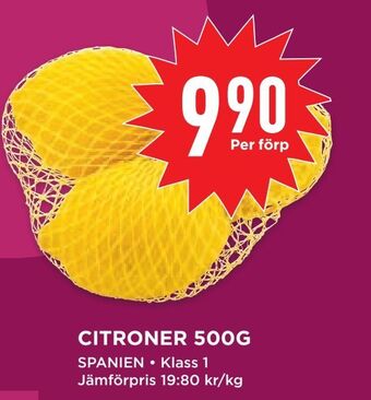 Willys Citroner 500g erbjuda
