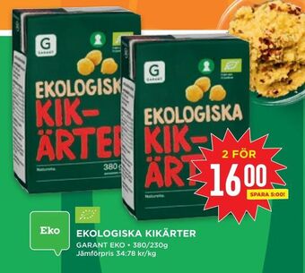 Willys Ekologiska kikärter erbjuda