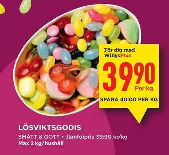 Willys Lösviktsgodis erbjuda