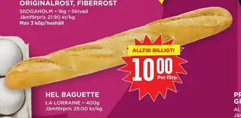 Willys Hel baguette erbjuda