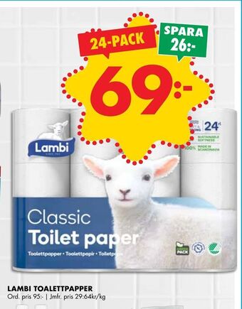 ÖoB Lambi toalettpapper erbjuda
