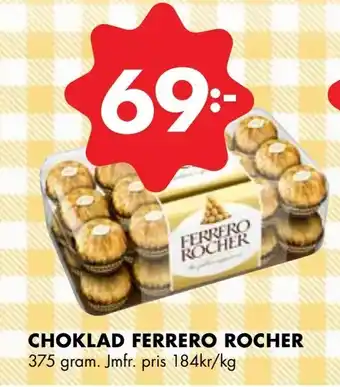 ÖoB Choklad ferrero rocher erbjuda