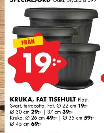 Kruka, fat tisehult