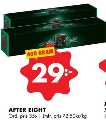 ÖoB After eight erbjuda