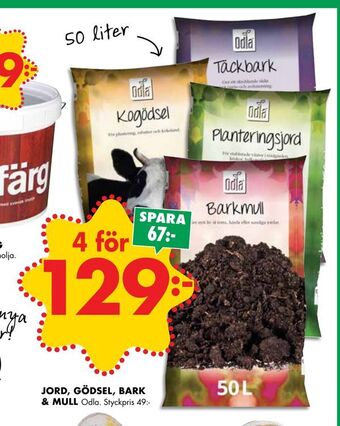 ÖoB Jord, gödsel, bark & mull erbjuda