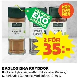 Coop Ekologiska kryddor erbjuda