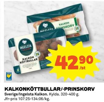 Coop Kalkonköttbullar/-prinskorv erbjuda