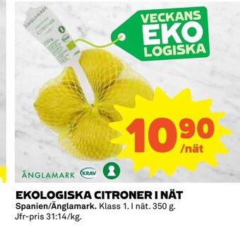 Coop Ekologiska citroner i nät erbjuda