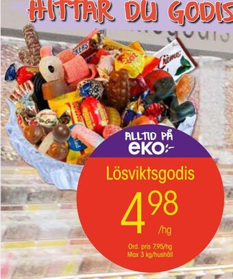 EKO Lösviktsgodis erbjuda