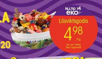 EKO Lösviktsgodis erbjuda