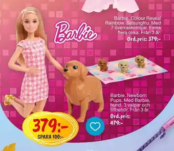 Leklust Barbie Newborn Pups erbjuda