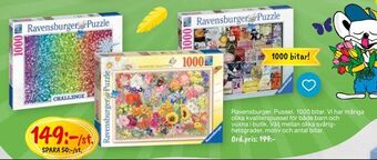 Leklust Ravensburger Pussel erbjuda