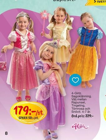Leklust 4-Girlz Sagoklänning erbjuda