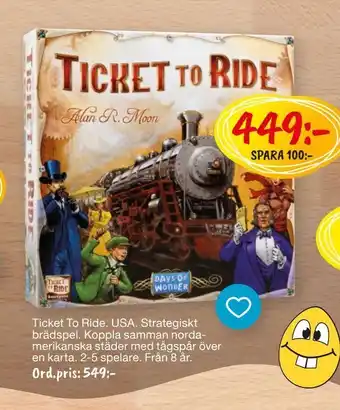 Leklust Ticket To Ride erbjuda