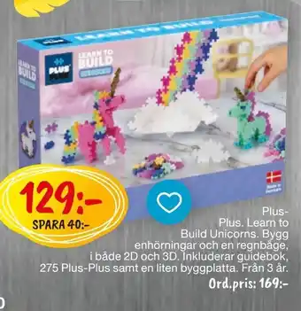 Leklust Plus- Plus Learn to Build Unicorns erbjuda