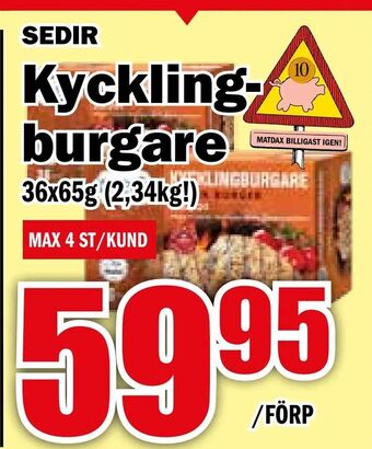 Matdax Kycklingburgare erbjuda