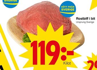Matöppet Rostbiff erbjuda